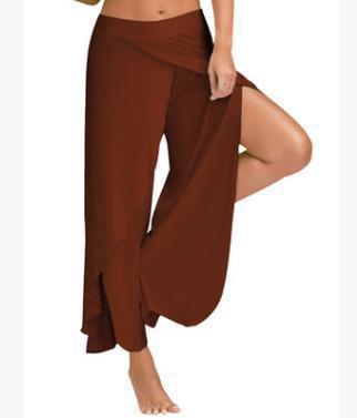 Pantalon de couleur à jambes larges pour le sport, le fitness, le yoga