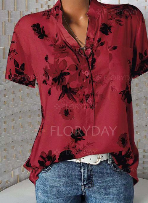 Fashion Printed Sleeve Shirt Colors Yards Blouses