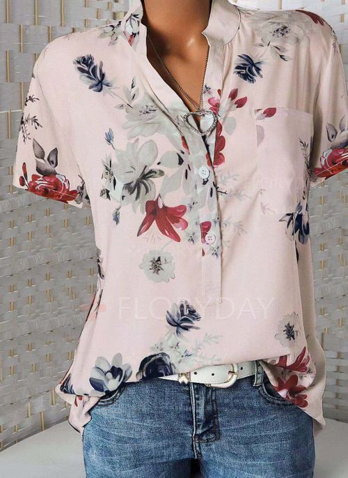 Fashion Printed Sleeve Shirt Colors Yards Blouses