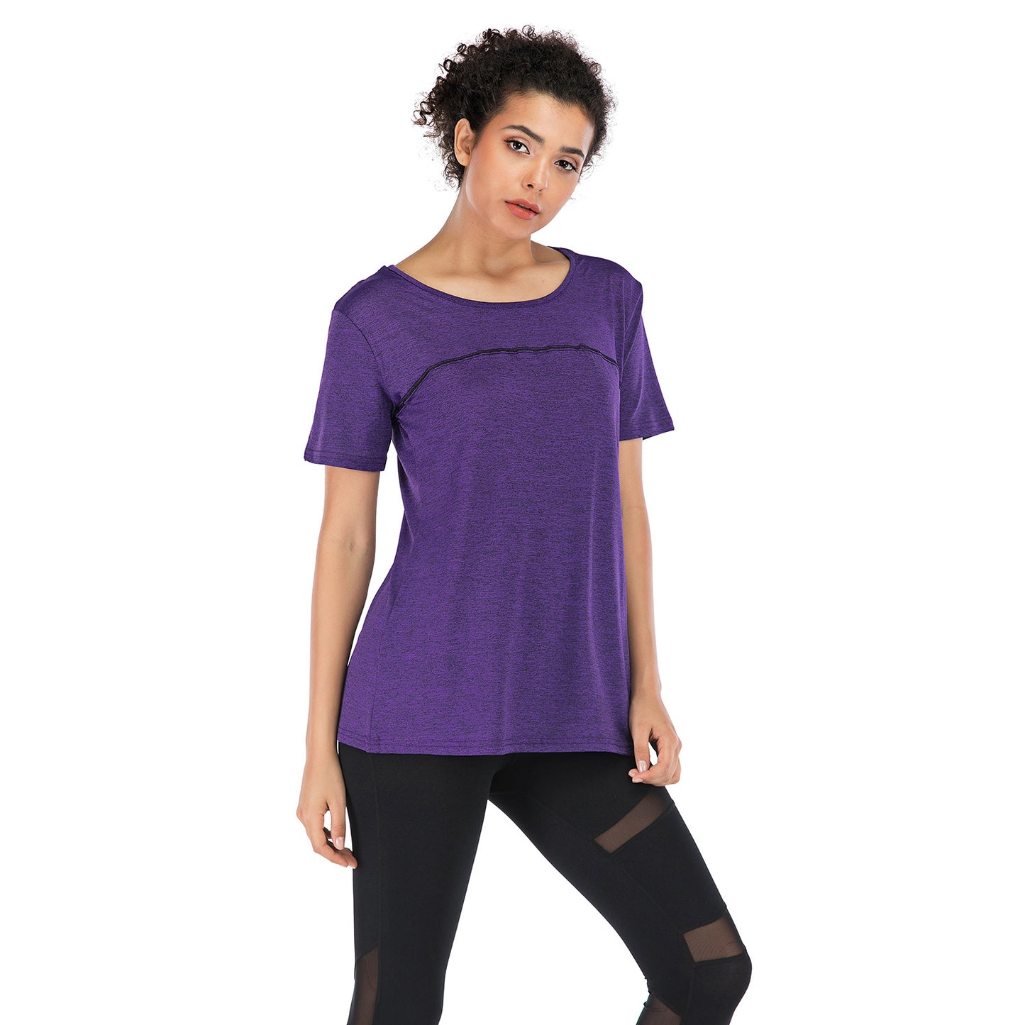 Yoga Sports Short-sleeved T-shirt Fashion Backless Blouses