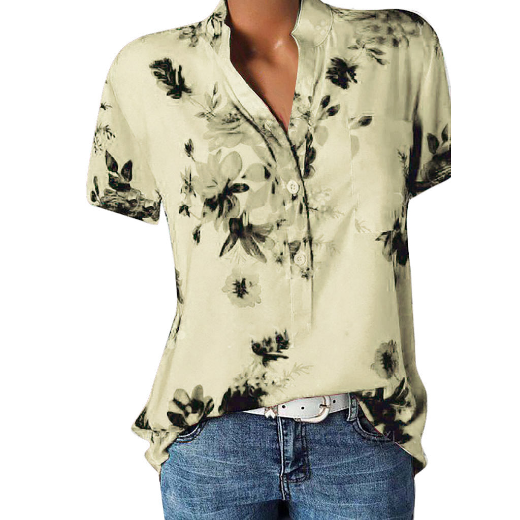 Fashion Printed Sleeve Shirt Colors Yards Blouses