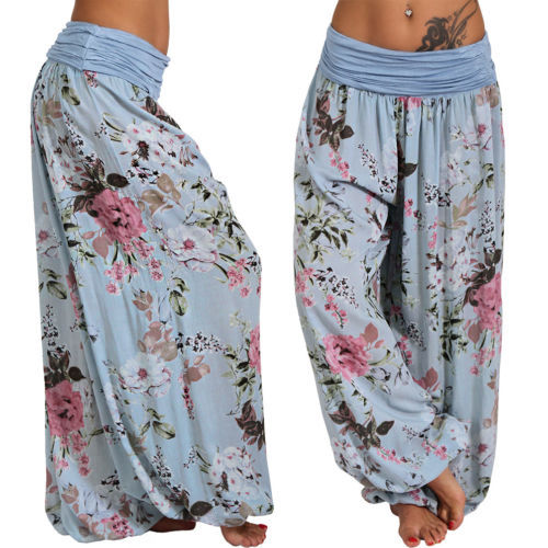 Charming Digital Printing Long Wide-leg Casual Pants