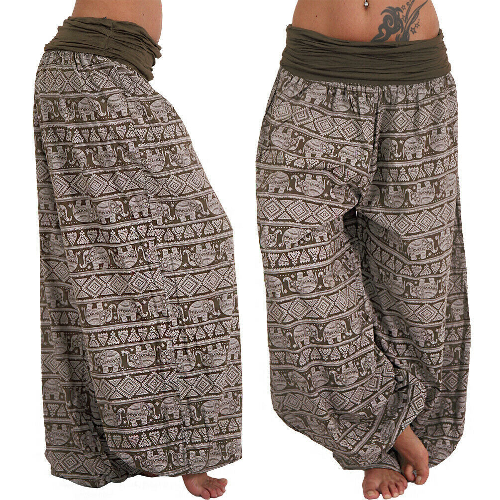 Women's Loose Printed Wide-leg Casual Slacks Pants