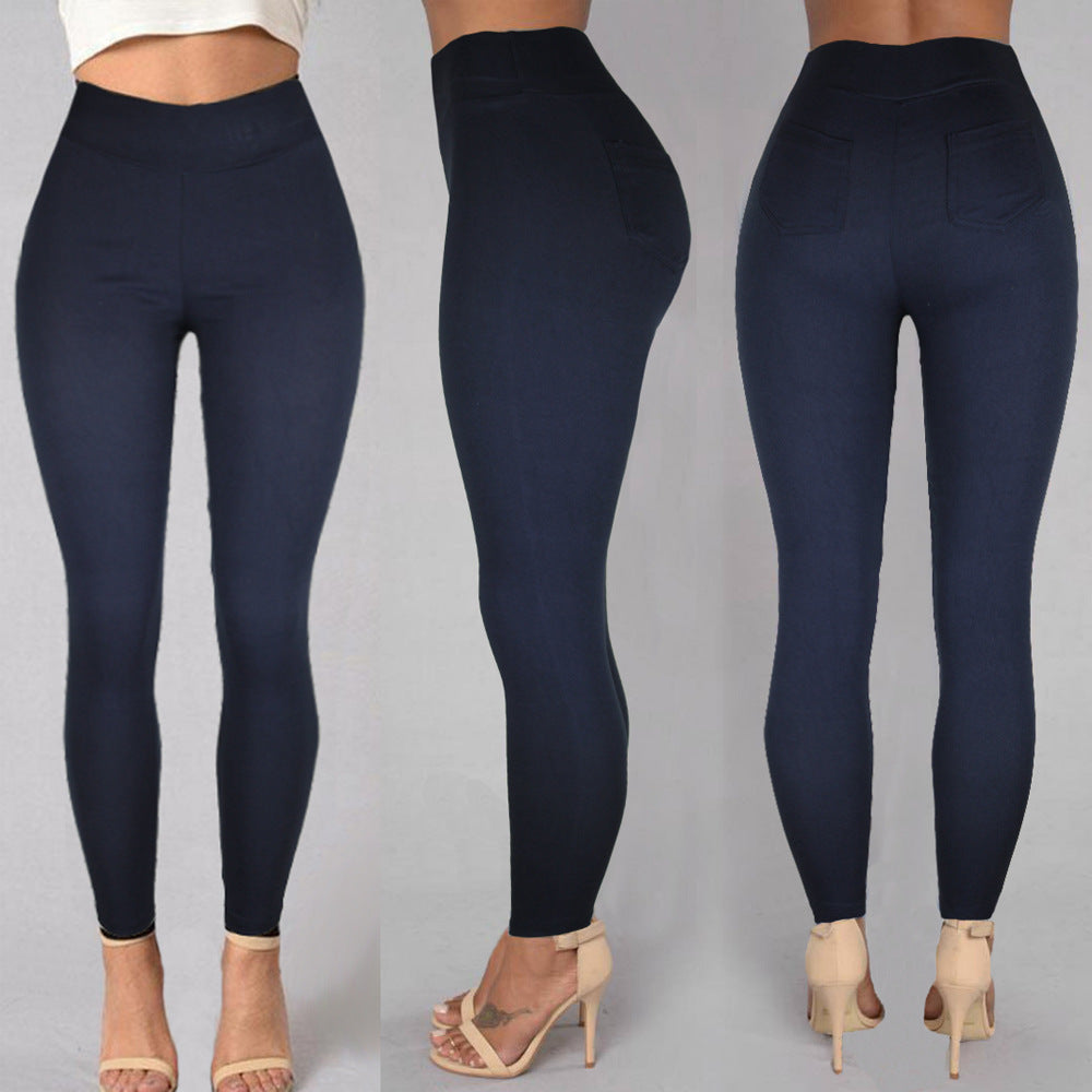 Women's Autumn High Waist Skinny Cropped Pencil Pants