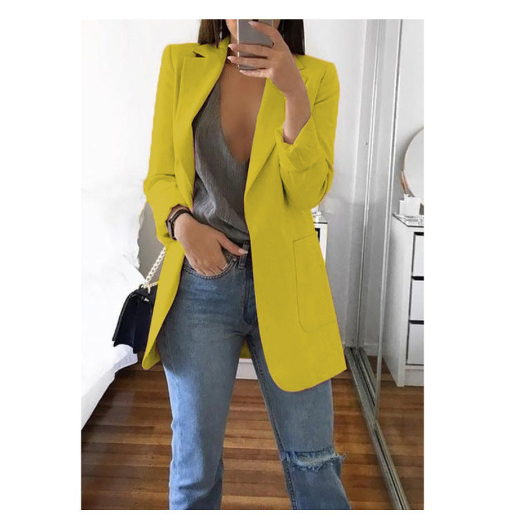 Women's Fashion Polo Collar Slim-fit Graceful Blazers