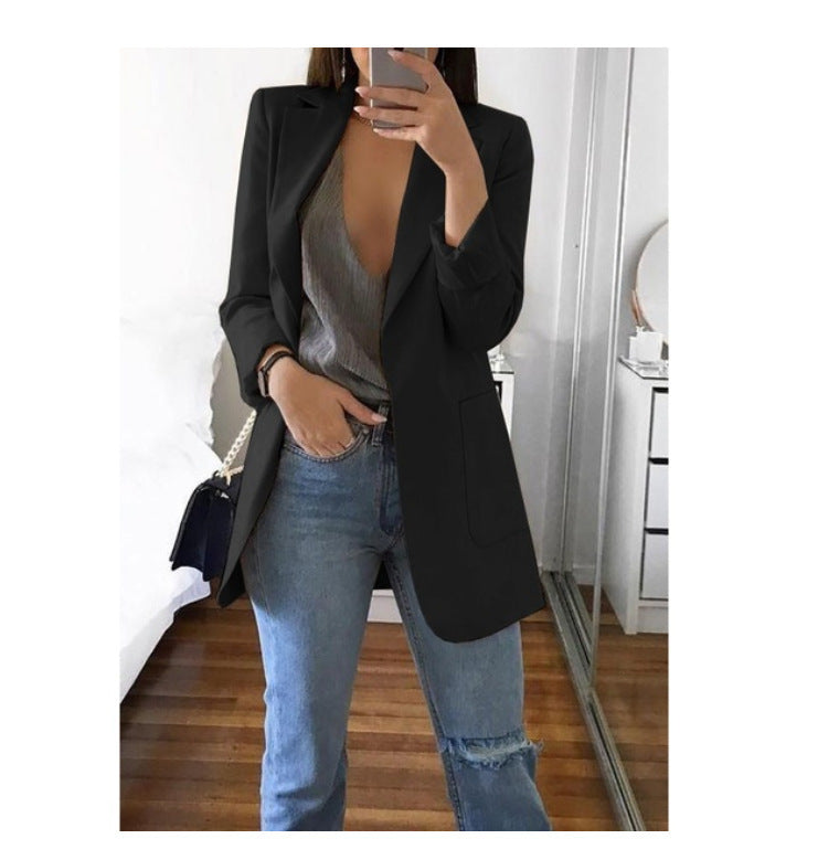 Women's Fashion Polo Collar Slim-fit Graceful Blazers