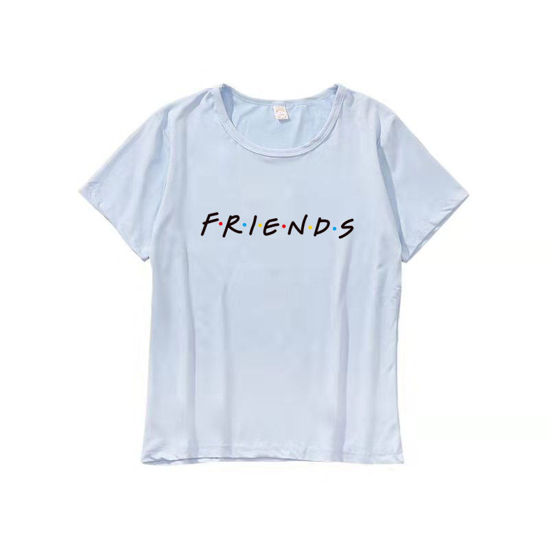 T-shirt glamour et charmant avec lettres imprimées pour femmes