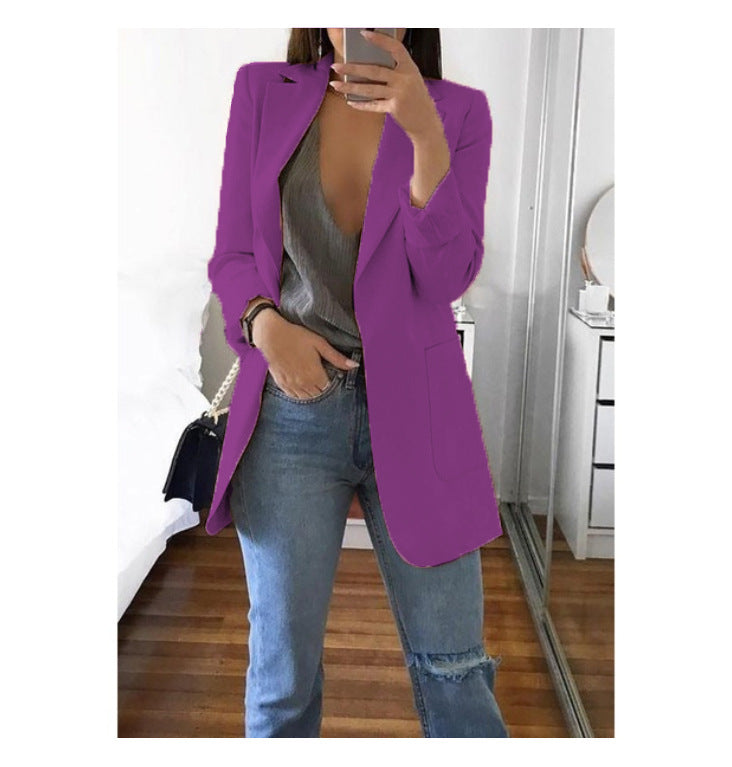 Women's Fashion Polo Collar Slim-fit Graceful Blazers