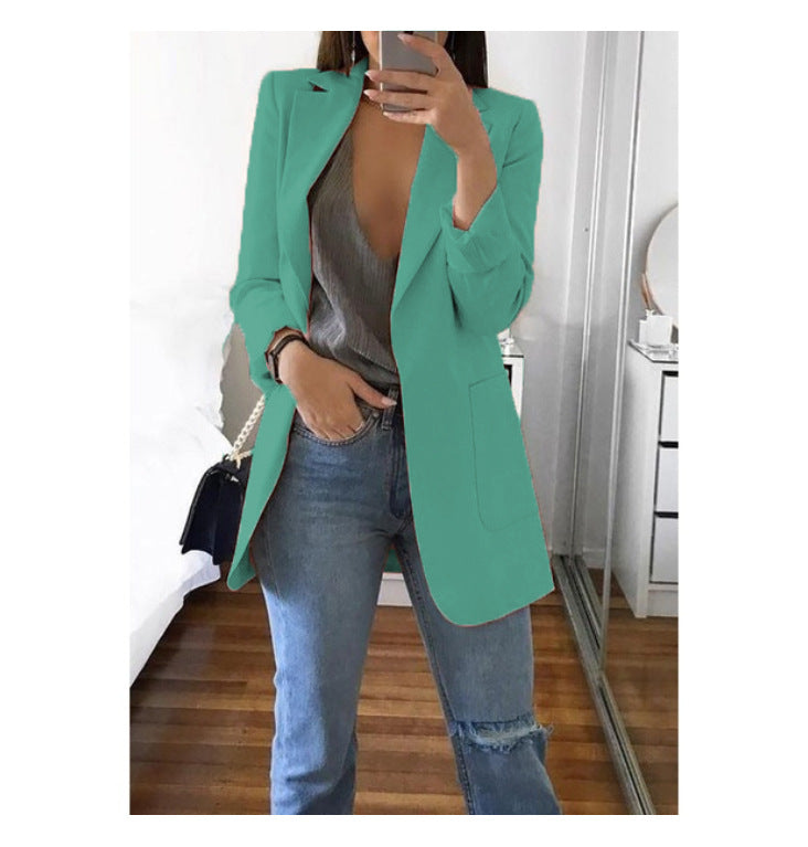 Women's Fashion Polo Collar Slim-fit Graceful Blazers