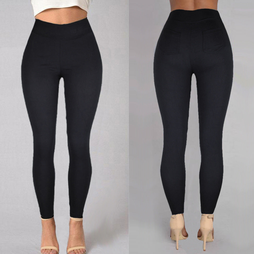 Skinny-Bleistifthose mit hoher Taille für Damen im Herbst