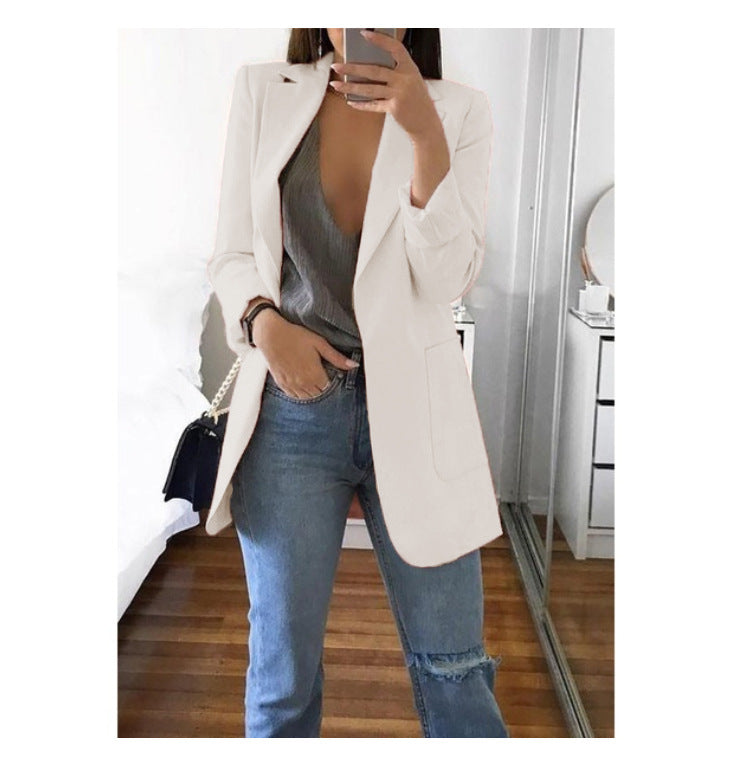 Women's Fashion Polo Collar Slim-fit Graceful Blazers