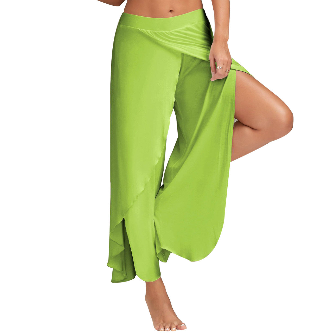 Sports Fitness Yoga Wide Leg Color Pants