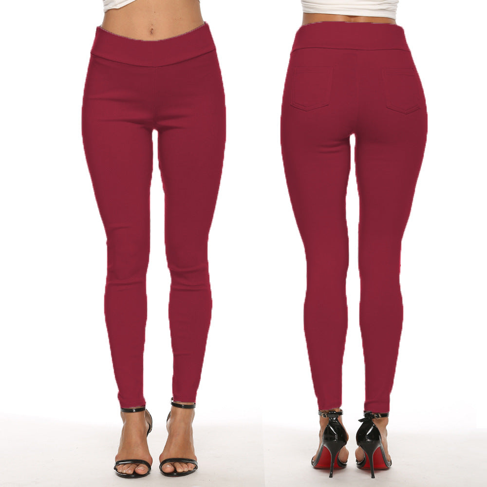 Women's Autumn High Waist Skinny Cropped Pencil Pants