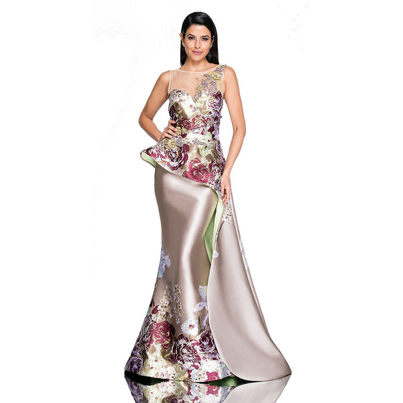 Robe de printemps pour femmes, sélection stricte, robes imprimées de tempérament féminin pour Banquet