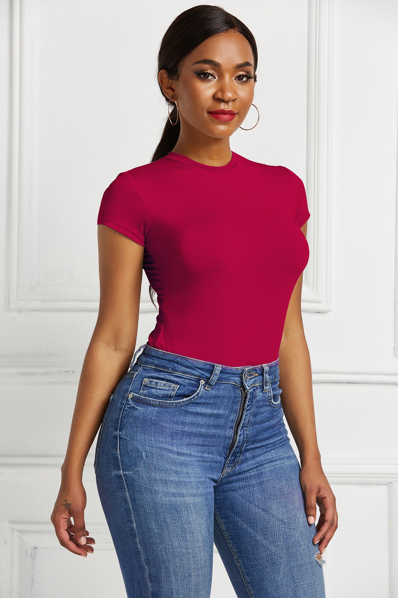 Women's Irregular Sexy Solid Color Shirt Blouses