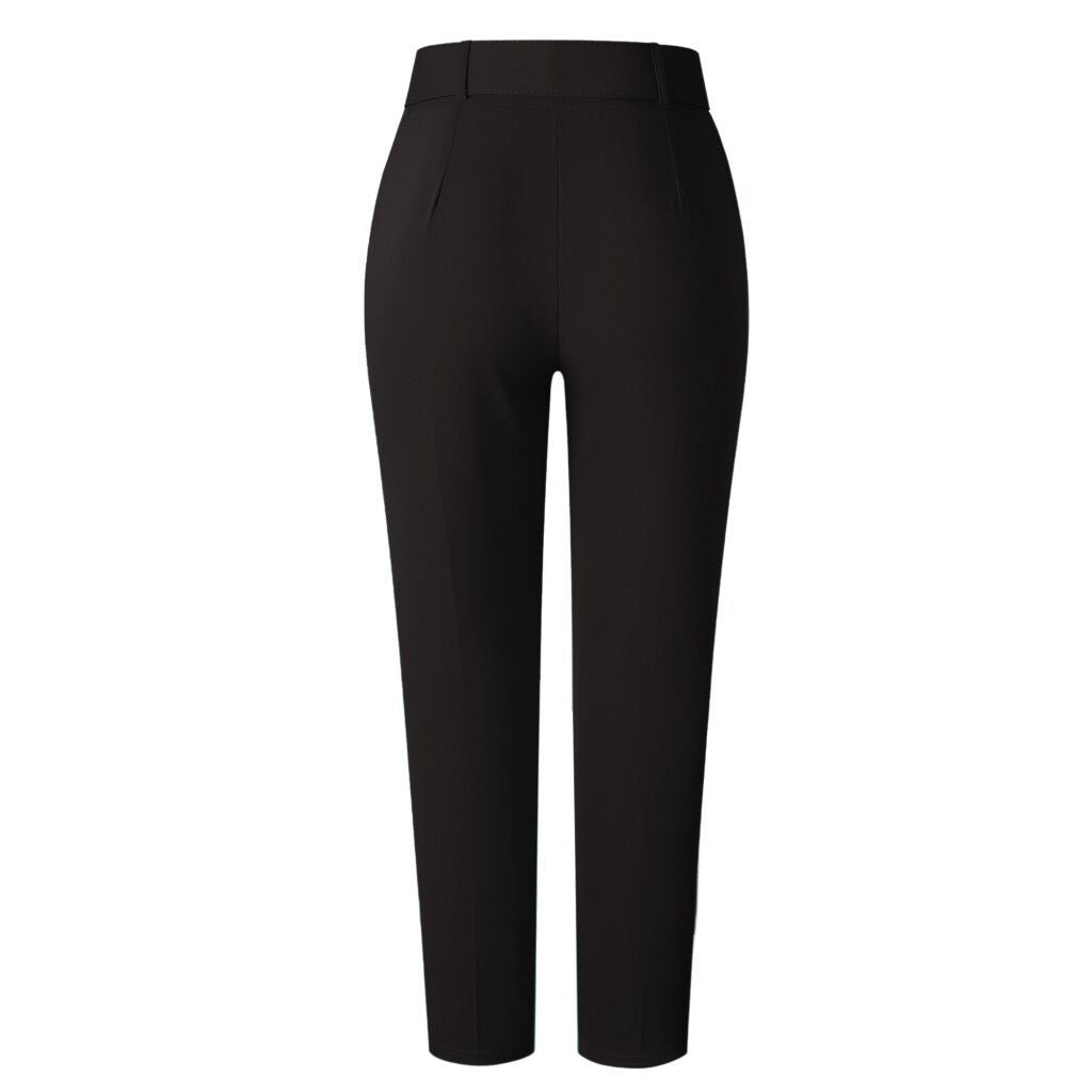 Damen Hose mit hoher Taille und legerer Slim Fit