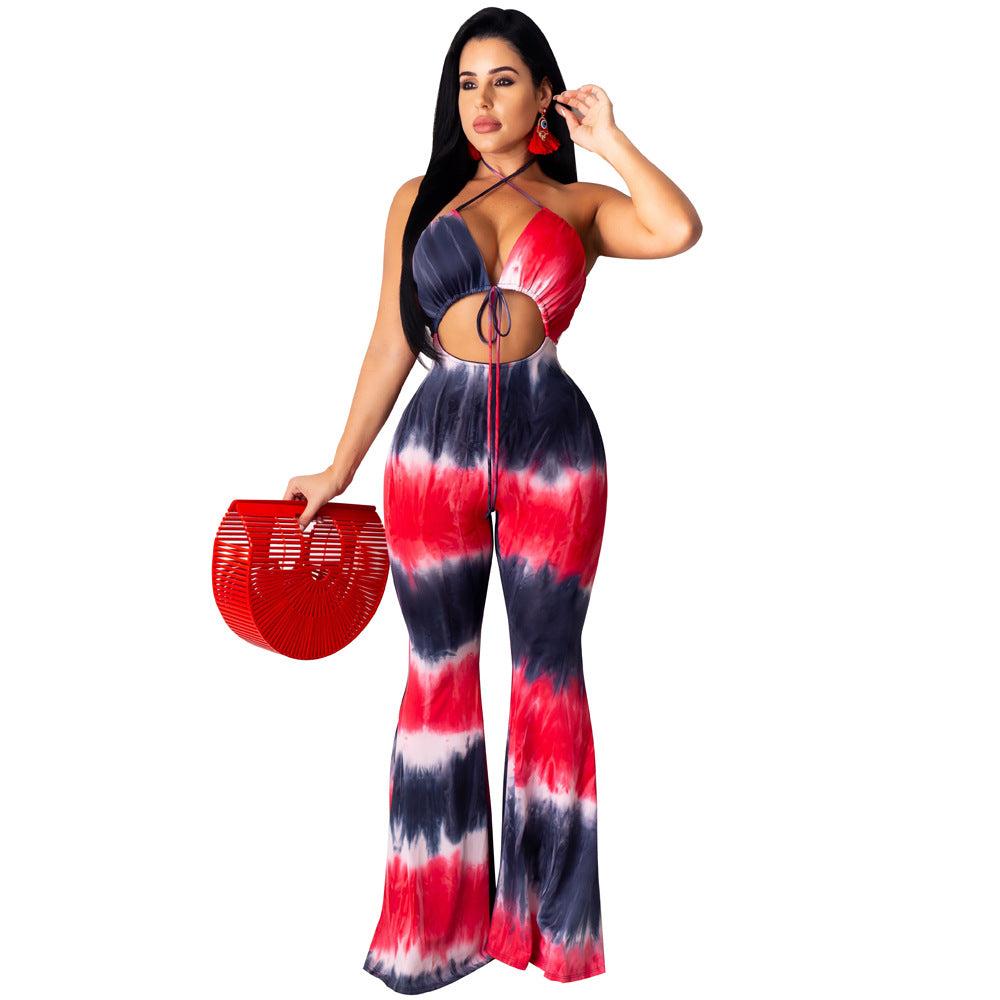 Charming Women's Sexy Slim-fit Lace Printed Jumpsuits