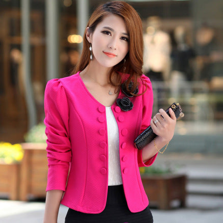 Casual Women's Slim Double-breasted Small Large Blazers