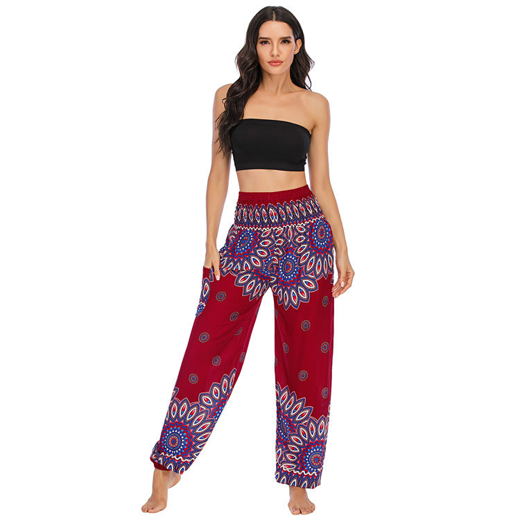 Graceful Thailand Bohemian Yoga Bloomers Trousers Pants