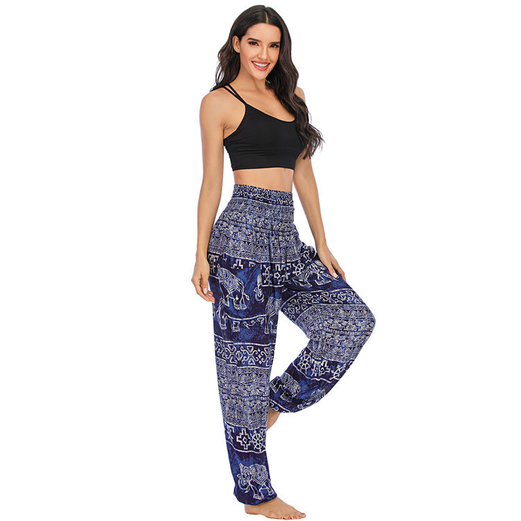 Attractive Elephant Yoga Bloomers Casual Trousers Pants