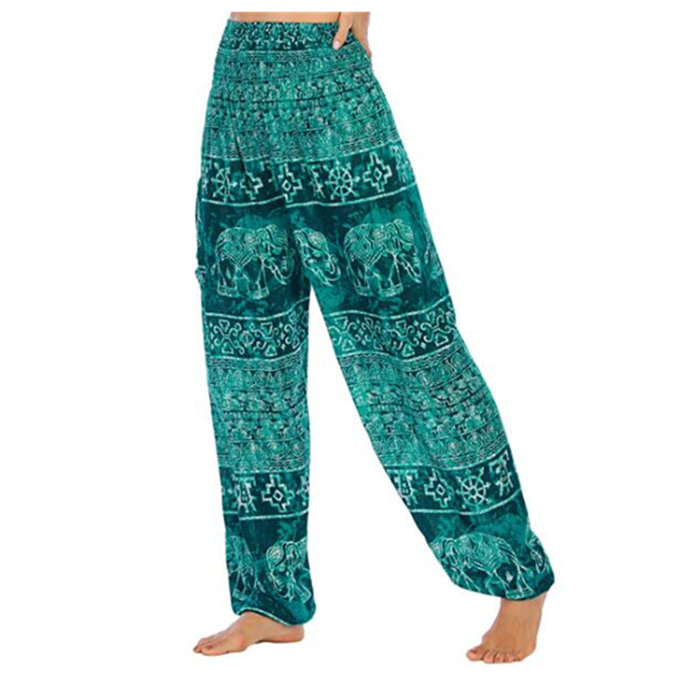 Pantalon de yoga décontracté en forme d'éléphant attrayant