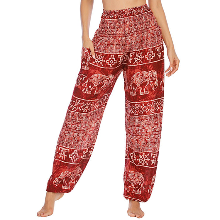 Attractive Elephant Yoga Bloomers Casual Trousers Pants