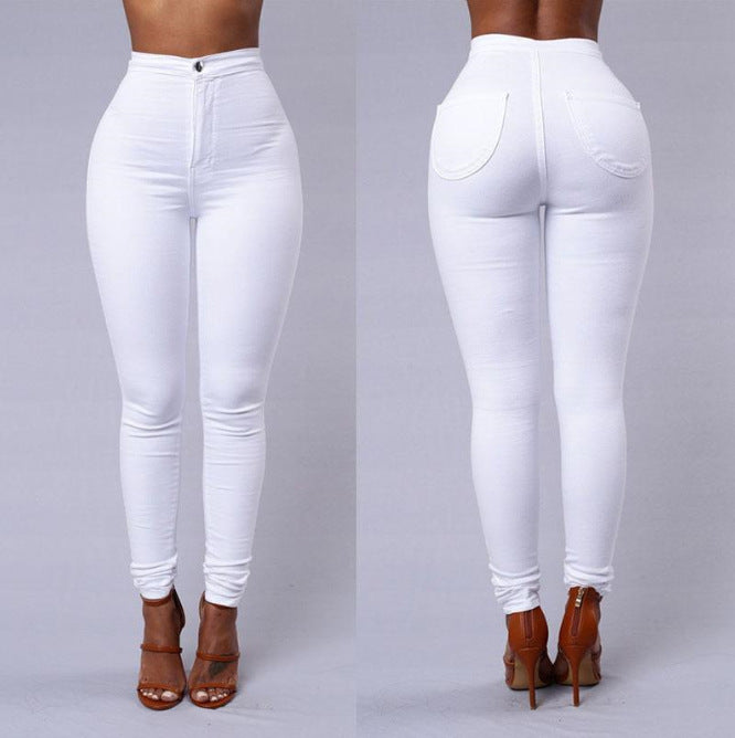 Women's Stitching High Waist Tight Slimming Stretch Pants