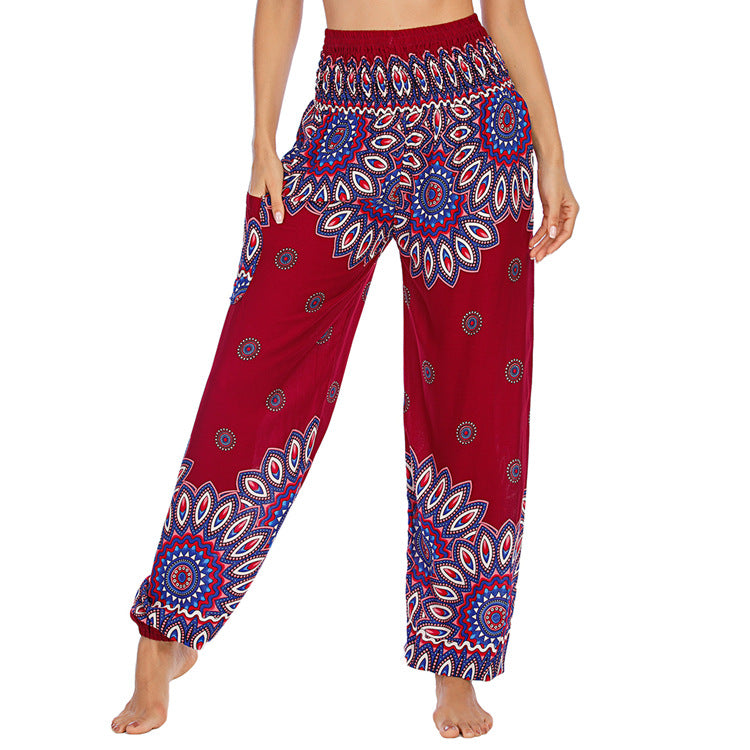 Graceful Thailand Bohemian Yoga Bloomers Trousers Pants