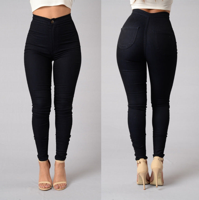 Women's Stitching High Waist Tight Slimming Stretch Pants