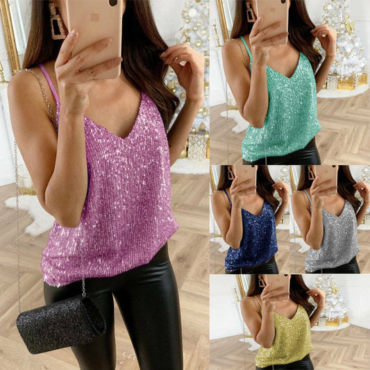 Classy Fashion V-neck Sling Casual Sexy Tops