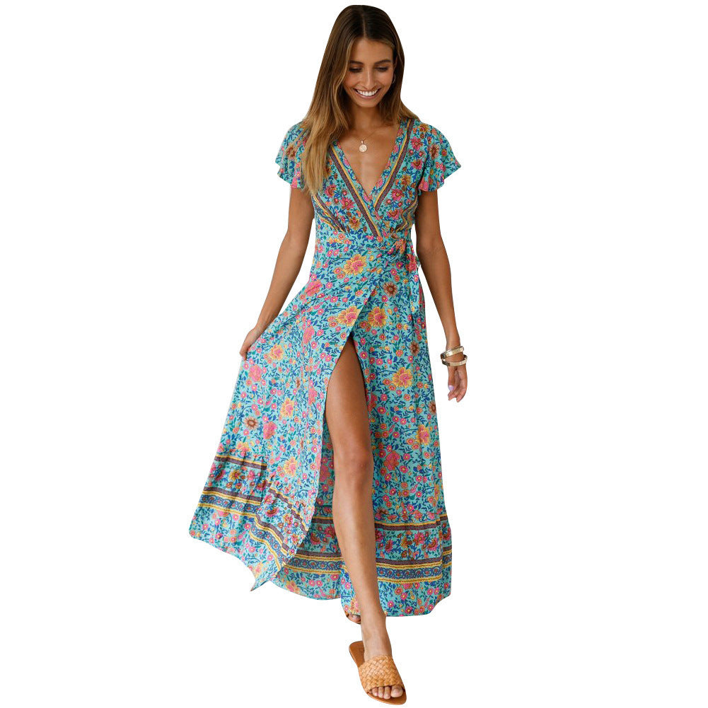 Women's Summer Casual Holiday Floral Print Dress Dresses