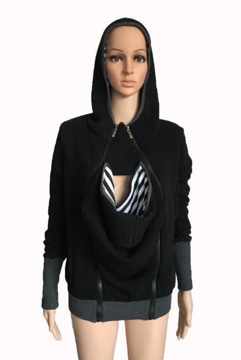 Slouchy Women's Trendy Fashion Three-in-one Hooded Sweaters