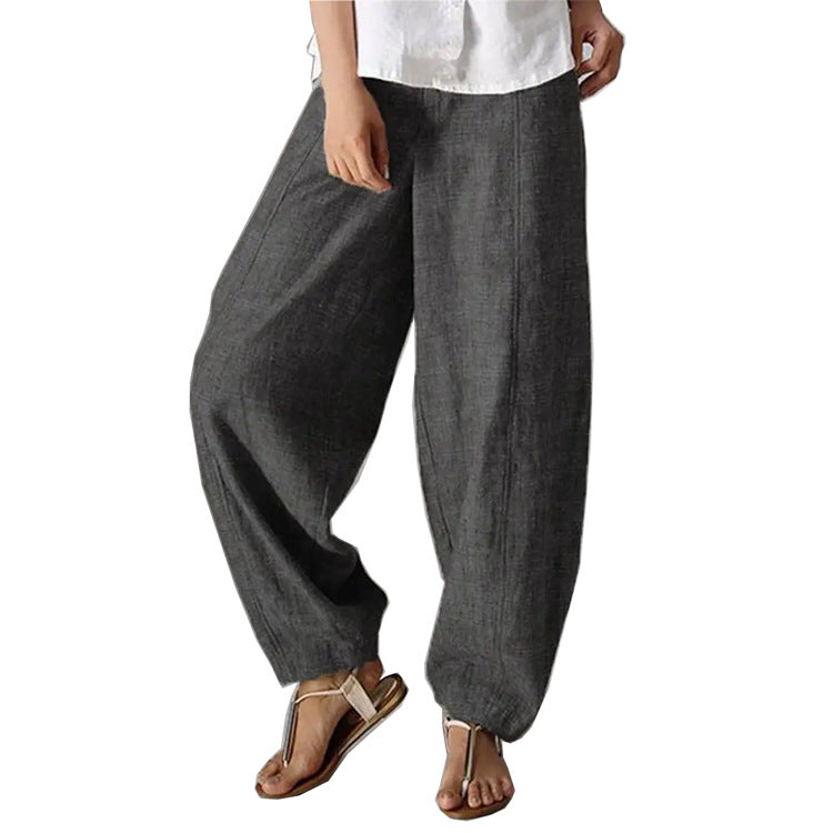 Women's Solid Color High Waist Wide Leg Pants