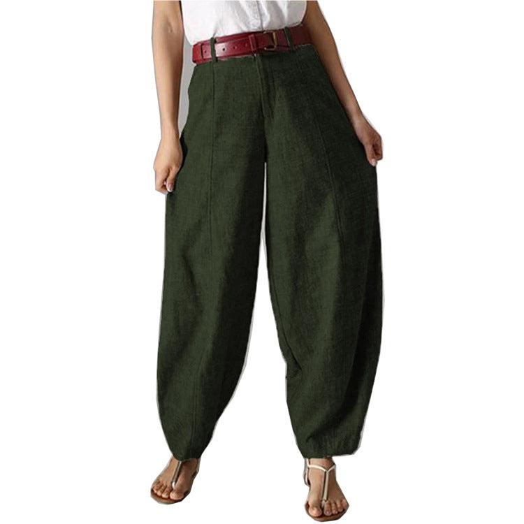 Women's Solid Color High Waist Wide Leg Pants