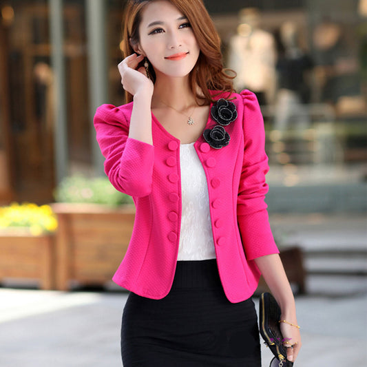 Casual Women's Slim Double-breasted Small Large Blazers