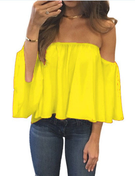 Attractive Women's Classy Popular Chiffon T-shirt Blouses