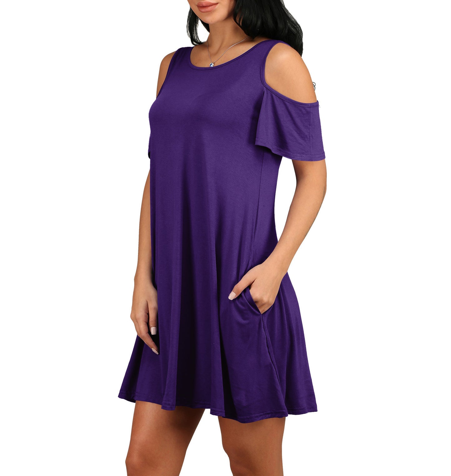 Women's Solid Color Wide Hem Mid-length Dress Dresses