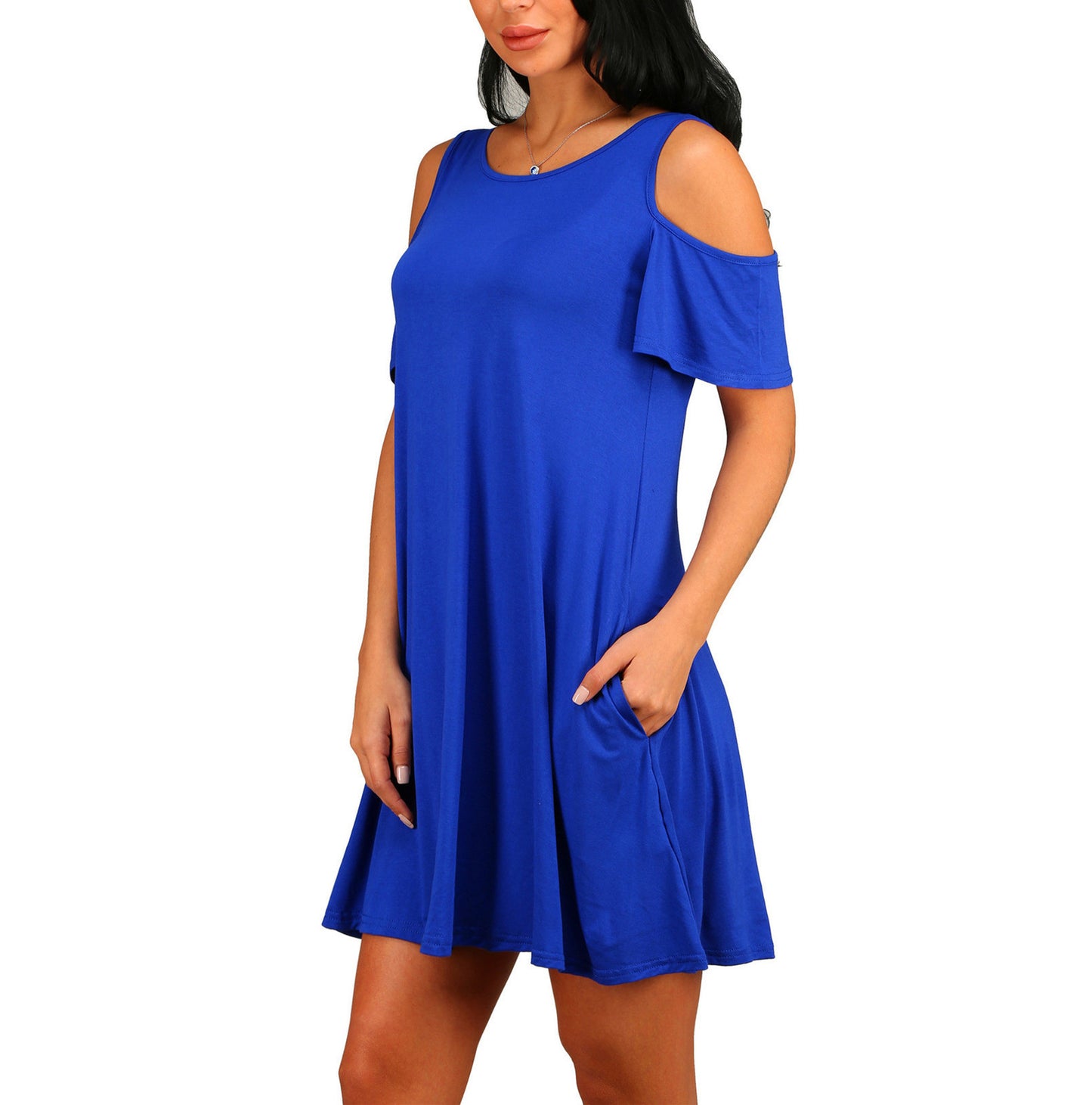 Women's Solid Color Wide Hem Mid-length Dress Dresses