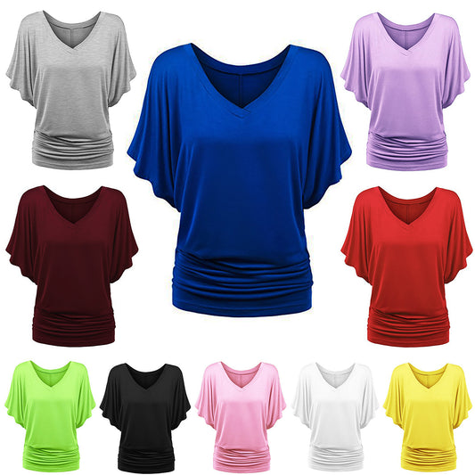 Women's Classic Loose Batwing Sleeve T-shirt Blouses