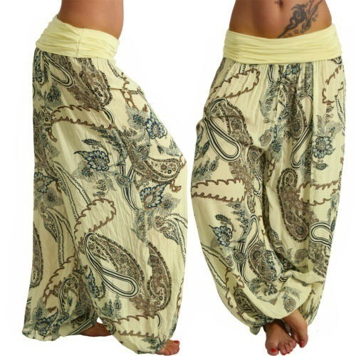 Unique Digital Printing Long Wide-leg Casual Pants