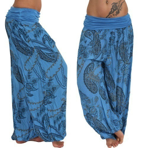 Unique Digital Printing Long Wide-leg Casual Pants