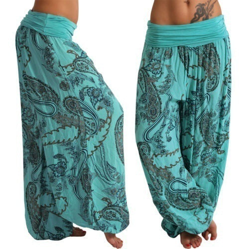 Unique Digital Printing Long Wide-leg Casual Pants