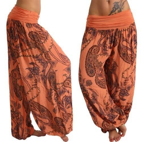 Unique Digital Printing Long Wide-leg Casual Pants