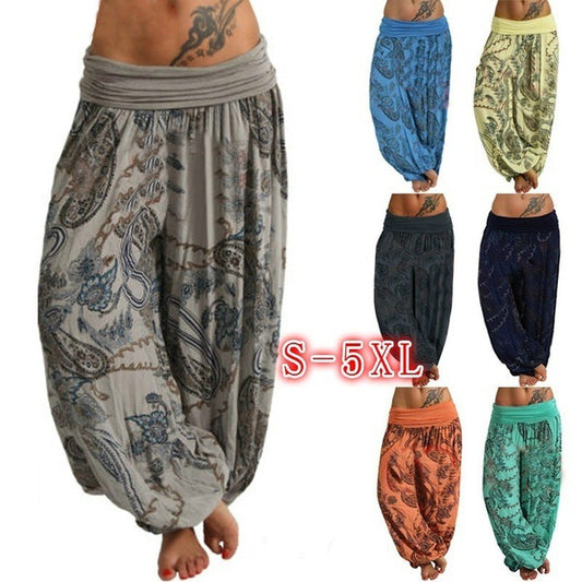 Unique Digital Printing Long Wide-leg Casual Pants