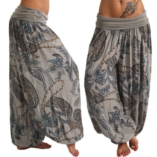 Unique Digital Printing Long Wide-leg Casual Pants