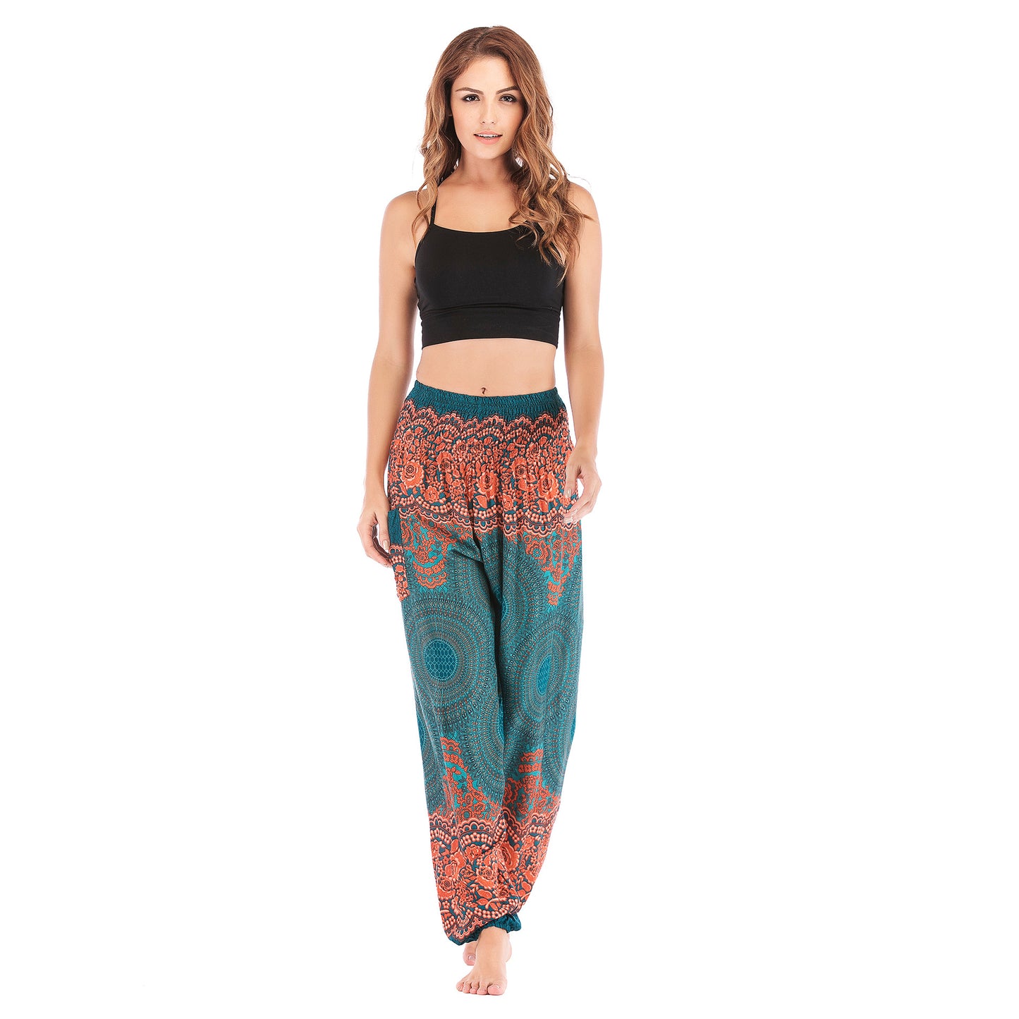 Graceful Bohemian Rayon Yoga Bloomers Trousers Pants