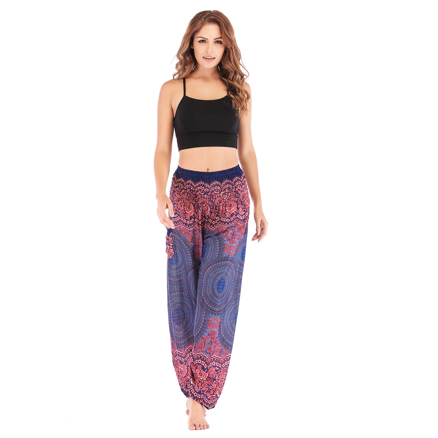 Graceful Bohemian Rayon Yoga Bloomers Trousers Pants