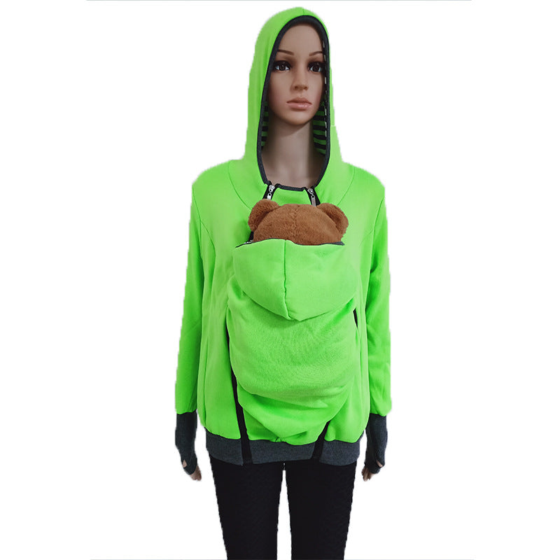 Slouchy Women's Trendy Fashion Three-in-one Hooded Sweaters