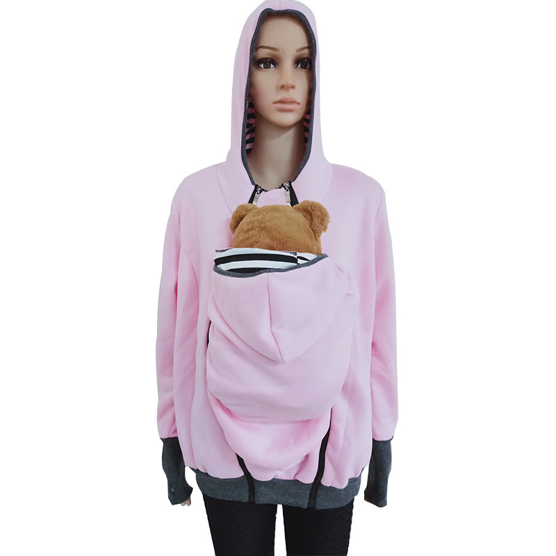 Slouchy Women's Trendy Fashion Three-in-one Hooded Sweaters