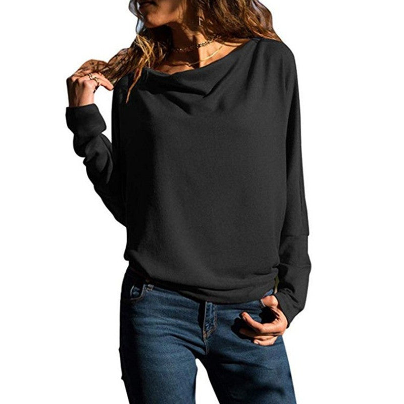 Women's Sleeve T-shirt Base Shirt Solid Color Blouses